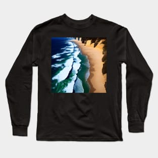 Sand beach waves - tshirt mugs pillows Long Sleeve T-Shirt